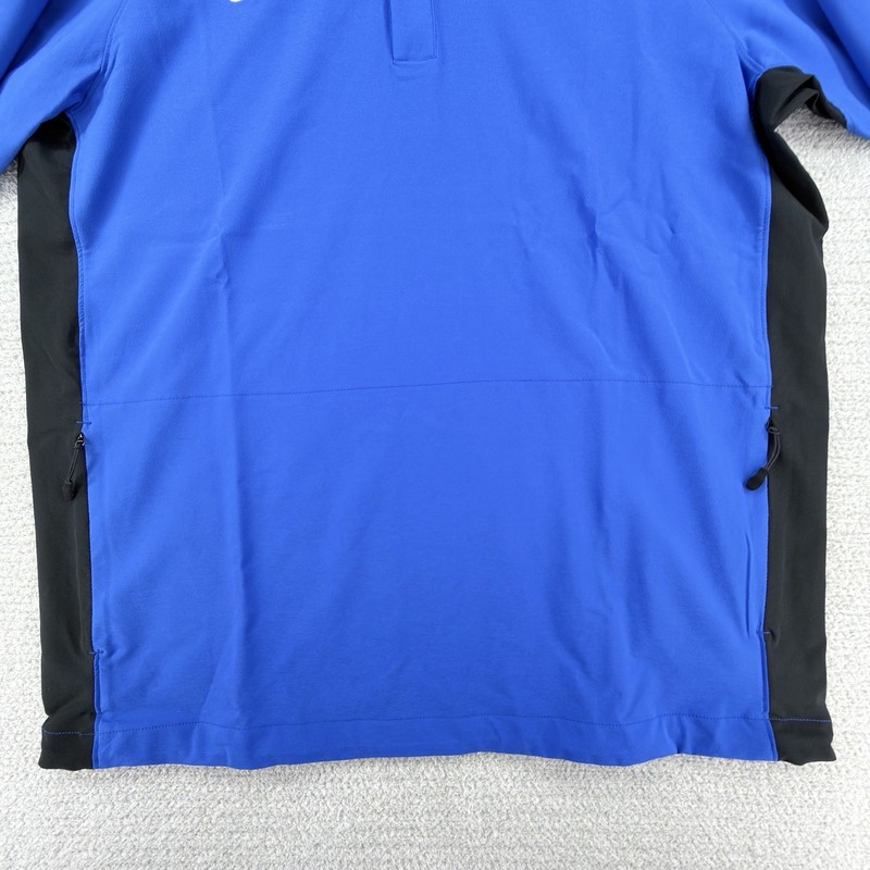 Nike Baseball Coaches Pregame Top Mens Large Blue Snap Long Sleeve Windbreaker gallery