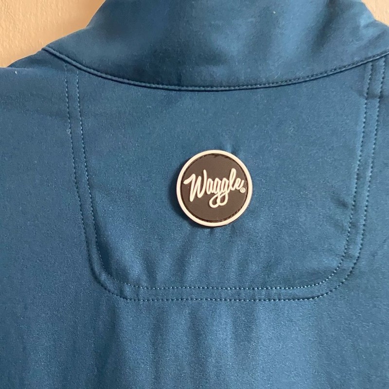 Waggle Kentucky Buck golf top 1/4 zip up soft touch teal Large NWT gallery