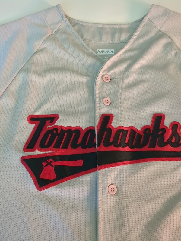 Tomahawks Adult Large Baseball Jersey Augusta Sportswear Black Red And Gray 34 gallery
