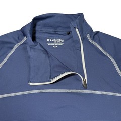 Columbia Golf Mens Long Sleeve Quarter Zip Pullover Shirt Blue XL/TG Outdoor