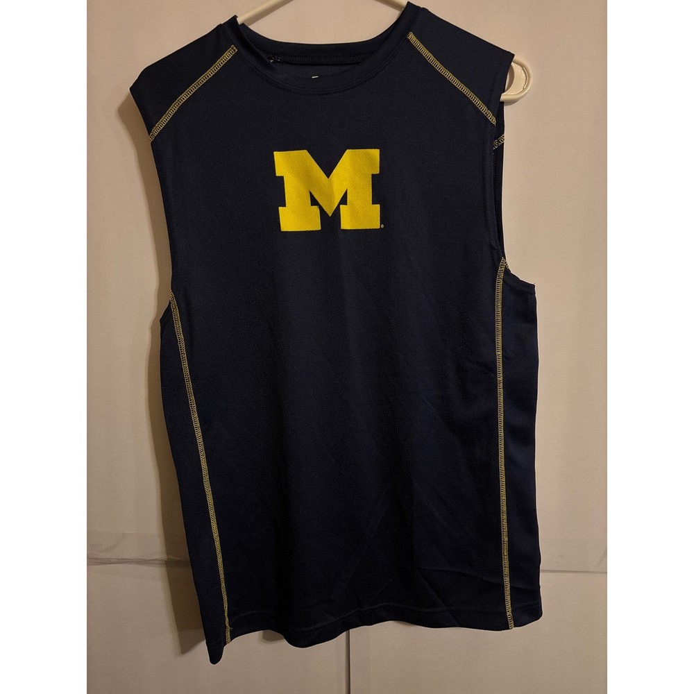 Pro Edge Knights Apparel Michigan Wolverines M Logo Sleeveless Mens Medium