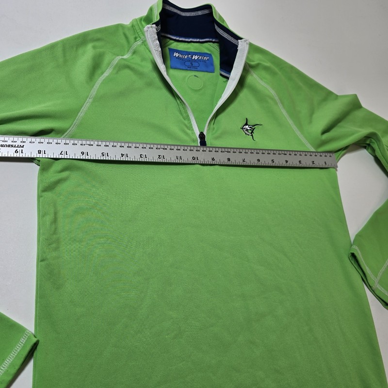White Water 1/4 Zip Performance Pullover Men's Size Small Marlin Logo Green gallery