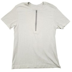 Lululemon Metal Vent Tech Surge Short Sleeve 1/2 Zip Shirt Mens Medium Gray