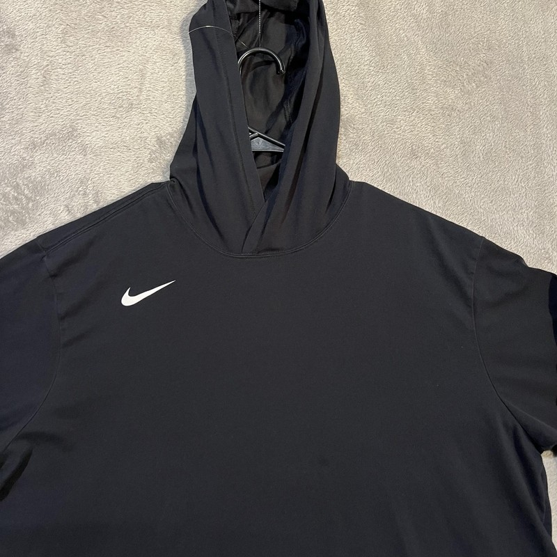 Nike Dri-FIT Lightweight Hoodie Shirt Mens XLT Black Long Sleeve Athletic gallery