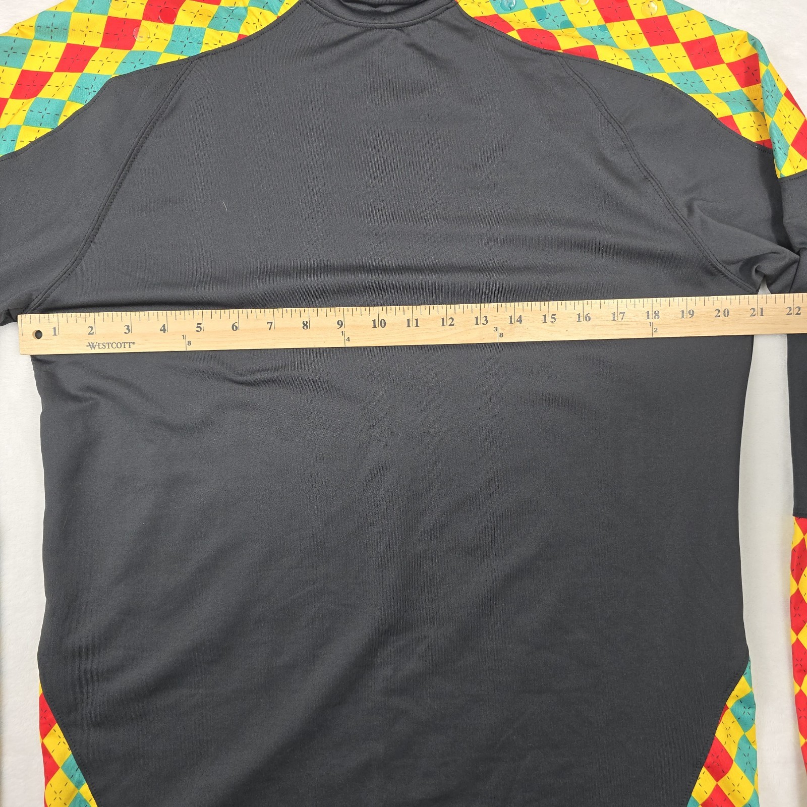 Flow Society Lacrosse Gear Argyle Print Performance Shirt Men's Size Large gallery