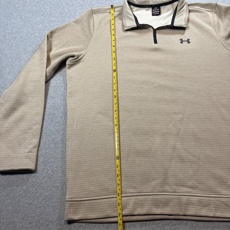 Under Armor Golf Men’s Beige Pullover Quarter Zip Sz Large Tall Storm Preppy gallery
