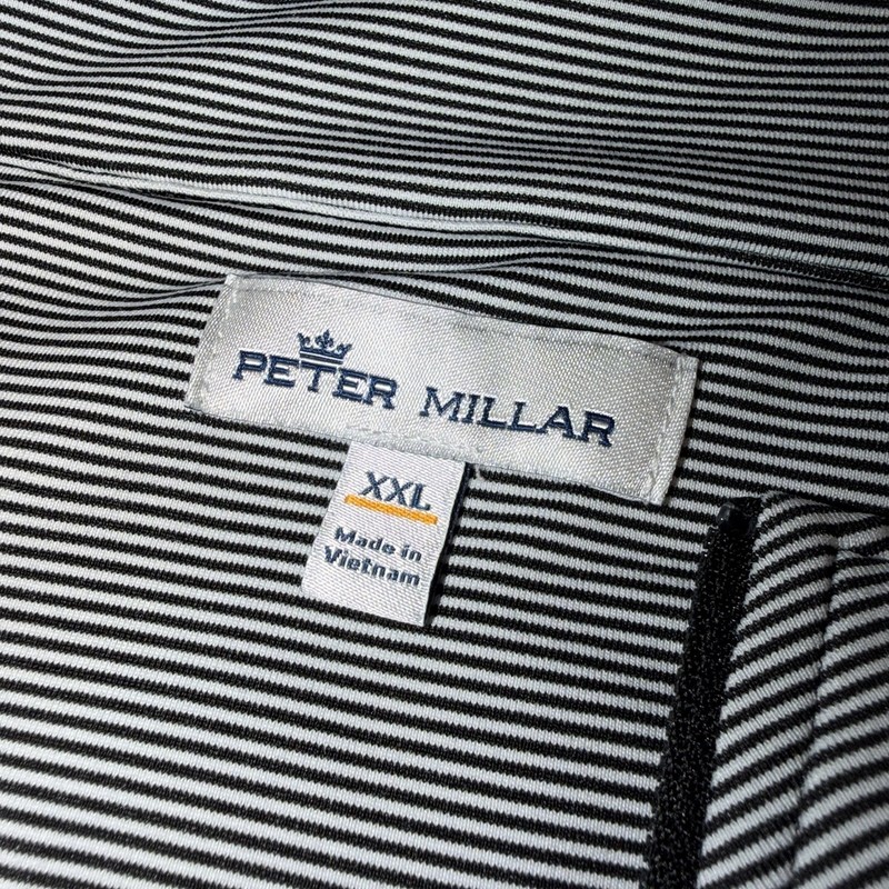 Peter Millar Maker's Mark Bourbon 1/4 Zip Pullover Men's XXL Black White SIV gallery
