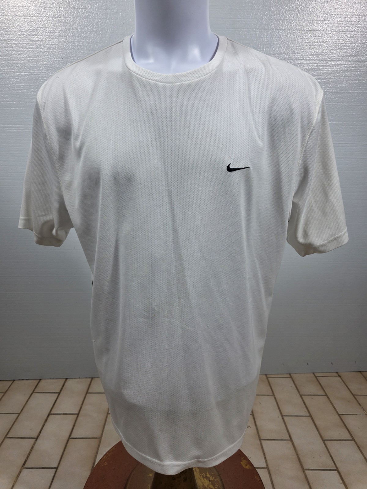 Nike Athletic Mesh Tee White Size L Large gallery