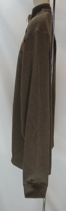 Men's Nike Golf Corvette Pullover Size L Brown 1/4 Zip Long Sleeve Dri-Fit NWOT gallery