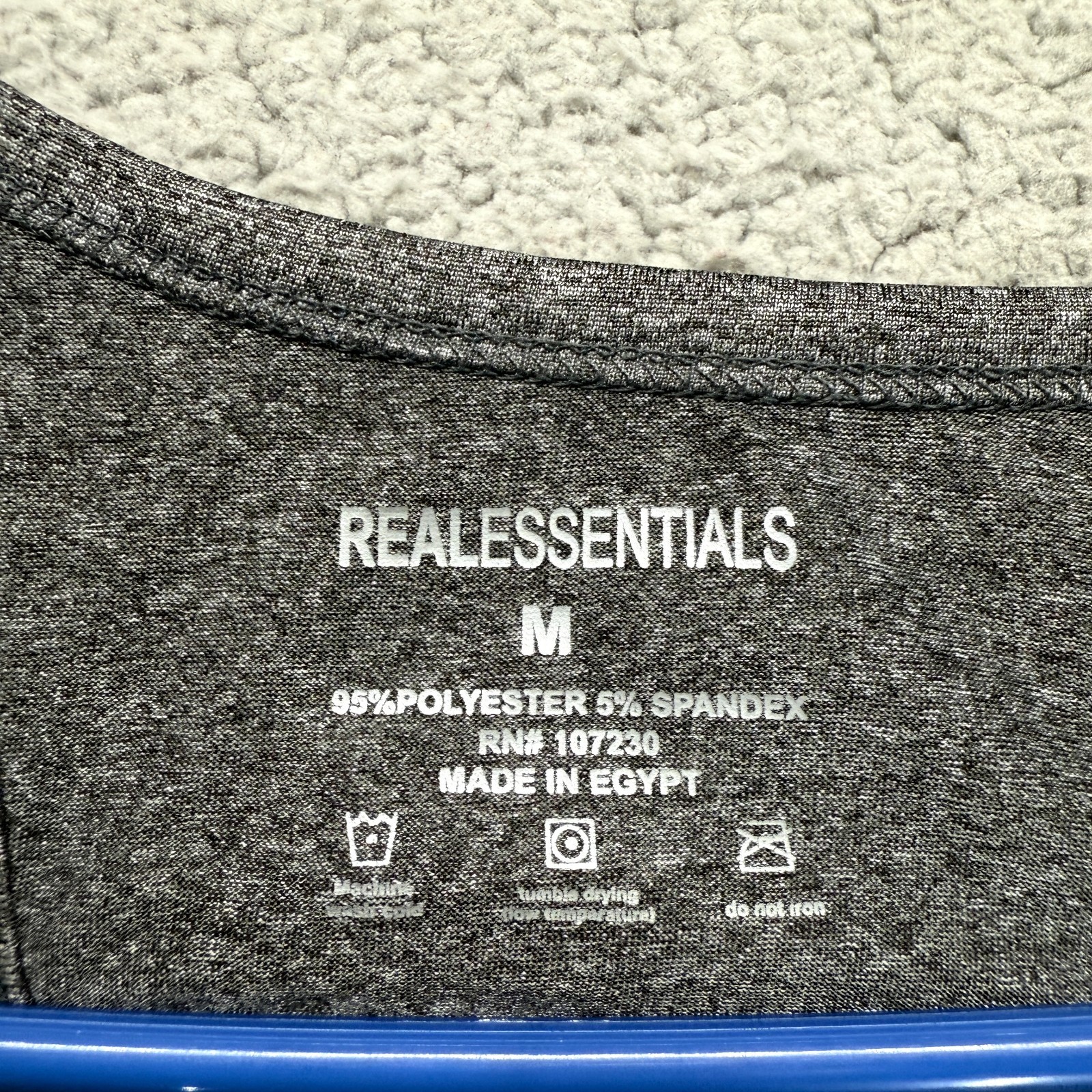 Real Essentials Mens Pullover Sleeveless Stretch Athletic Tank Top Gray Size M gallery