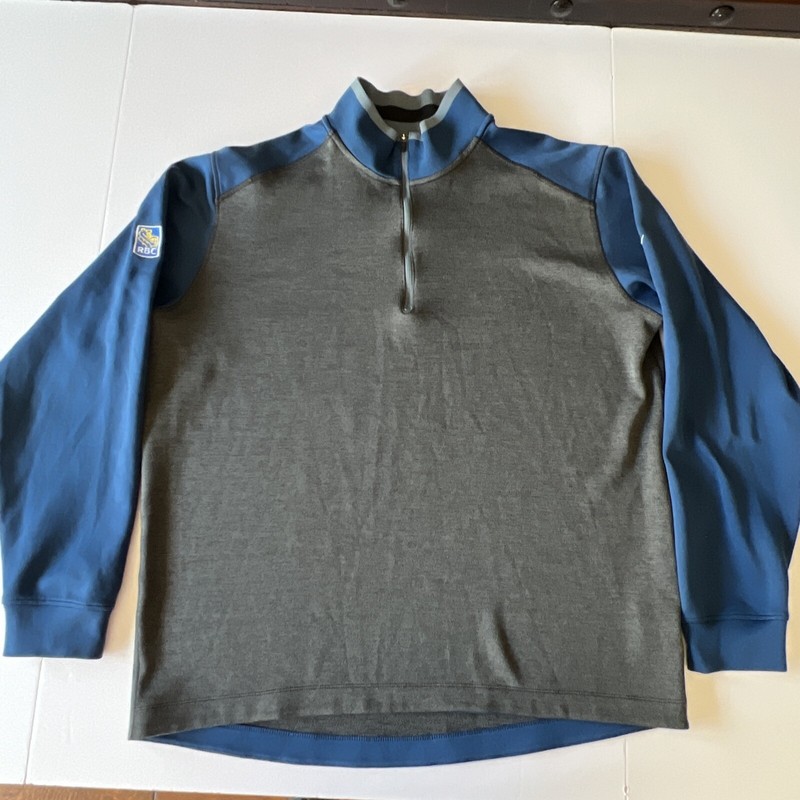 Nike Golf Tour Performance 1/4 Zip Pullover Men's XL Blue / Gray Dri-Fit - EUC gallery