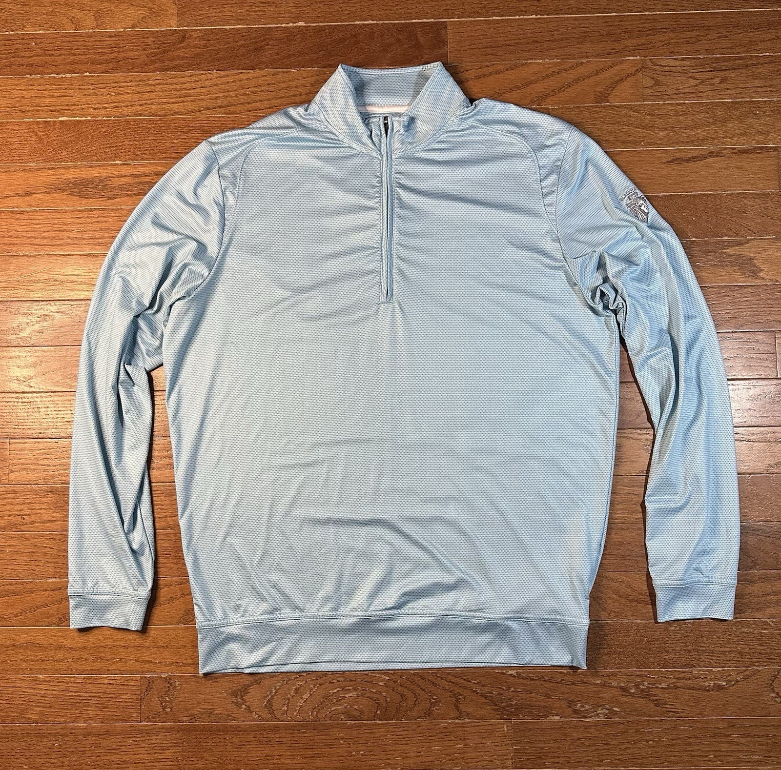 Johnnie O Pullover Performance Sheldon Quarter Zip Stretch Aqua Medium Golf Logo gallery