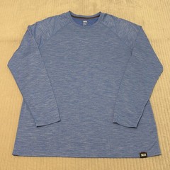 SAXX Aerator Shirt Men XLarge Blue Long Sleeve Workout Gym Training Wicking