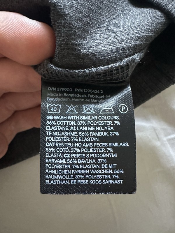 NEW Mens H&M Slim Fit Ribbed Tank Top - Dark Grey Charcoal Size Large gallery