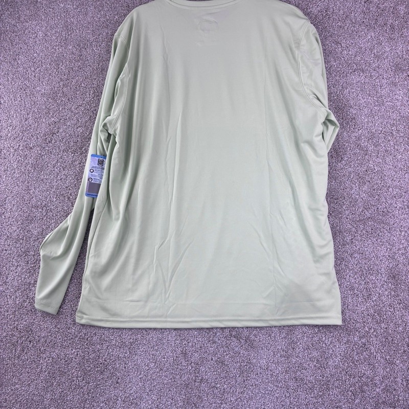 Vapor Apparel UPF 50+ Performance Long Sleeve Shirt Men XL Green Fishing Outdoor gallery