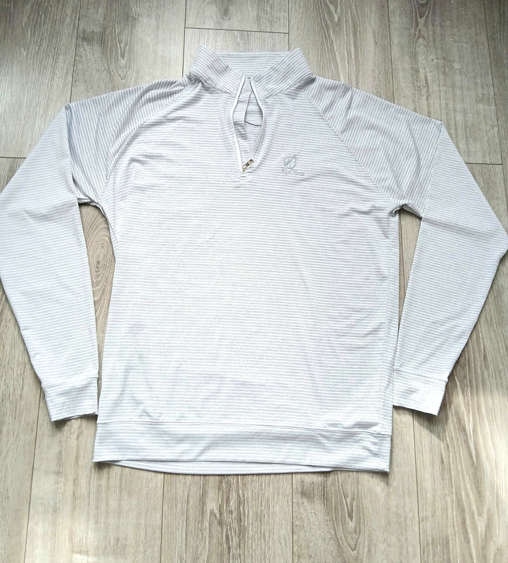 Holderness & Bourne 1/4 Zip Pullover Men's Small White Dry Luxe Performance gallery