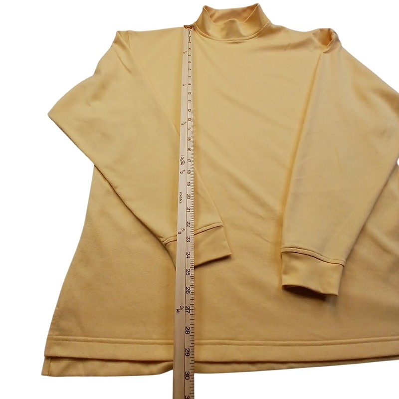 FootJoy Men Large Yellow Long Sleeve Performance Mock Neck Golf Shirt gallery