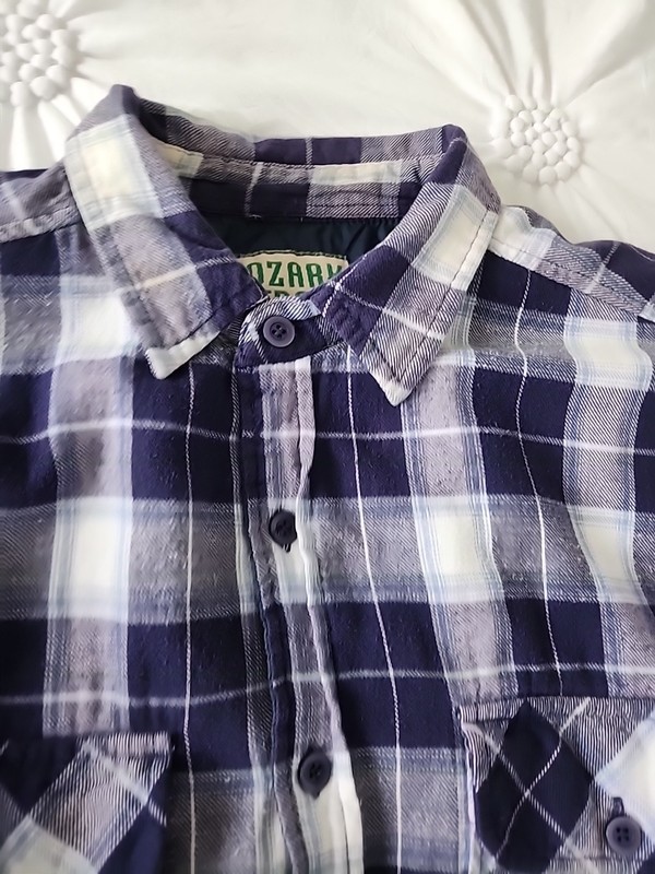 Ozark Trail Men's Large Quilted Heavy Flannel Plaid Button Long Sleeve Shirt gallery