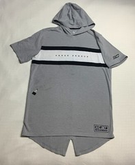 Under Armour Stephen Curry Medium Hooded Short Sleeve Shirt Gray Stretch