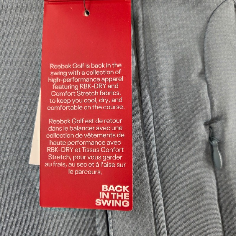 Reebok Golf Men’s 1/4 Zip Pullover Large Long Sleeve Shirt - NWT MSRP $75 gallery