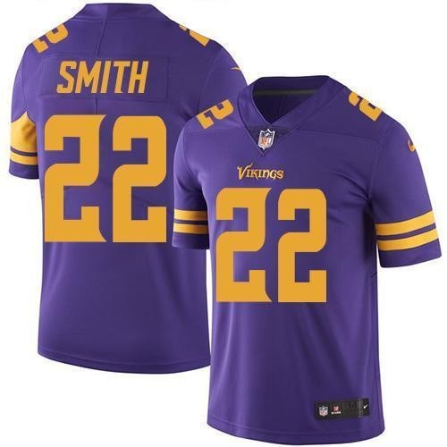 Men's #22 Harrison Smith White/Purple Player SportShirt Adult - All Stitched gallery