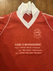 Vintage 80s Soccer Style Polo Shirt Malang Hash House Harriers Medium Maradona