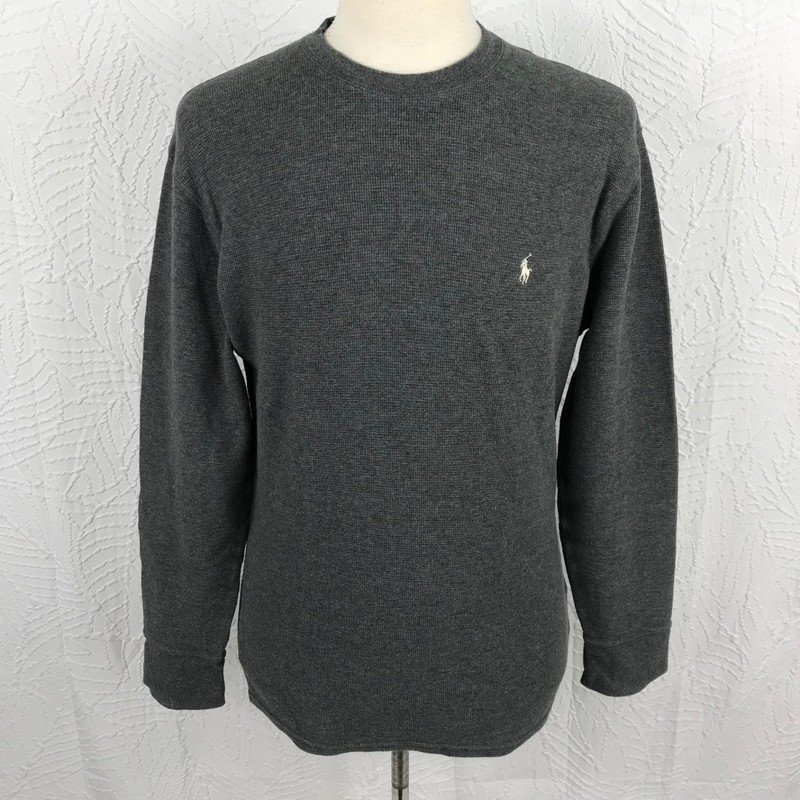 Polo Ralph Lauren Mens Thermal Knit Top Shirt Size XL Gray Embroidered Logo gallery