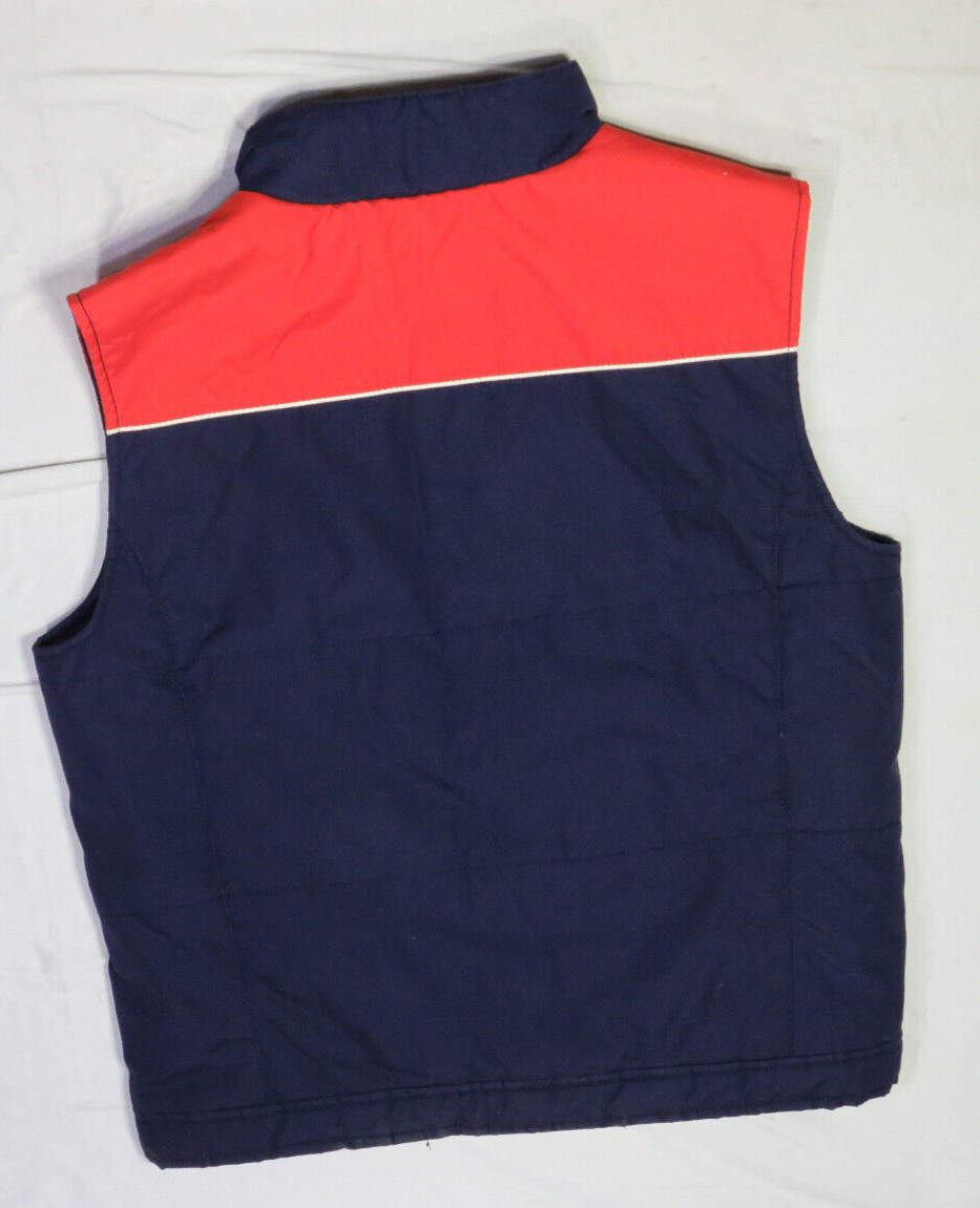 OLD NAVY VINTAGE MENS VEST MEDIUM M RED WHITE BLUE LINED INSULATED HOLIDAY 2005 gallery