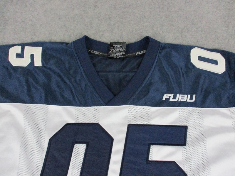 VINTAGE FUBU Jersey Mens 2XL XXL White Blue Football 05 Champions Street Wear gallery