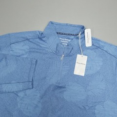 Tommy Bahama Island Zone Delray Frond Half Zip Men’s Size 4XLB Campanula Blue