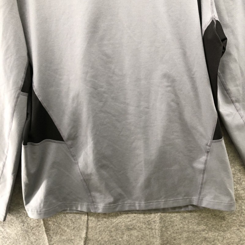 Old Navy Active Long Sleeve Pullover Mens XL Gray Black Ventilated Fleece Lined gallery