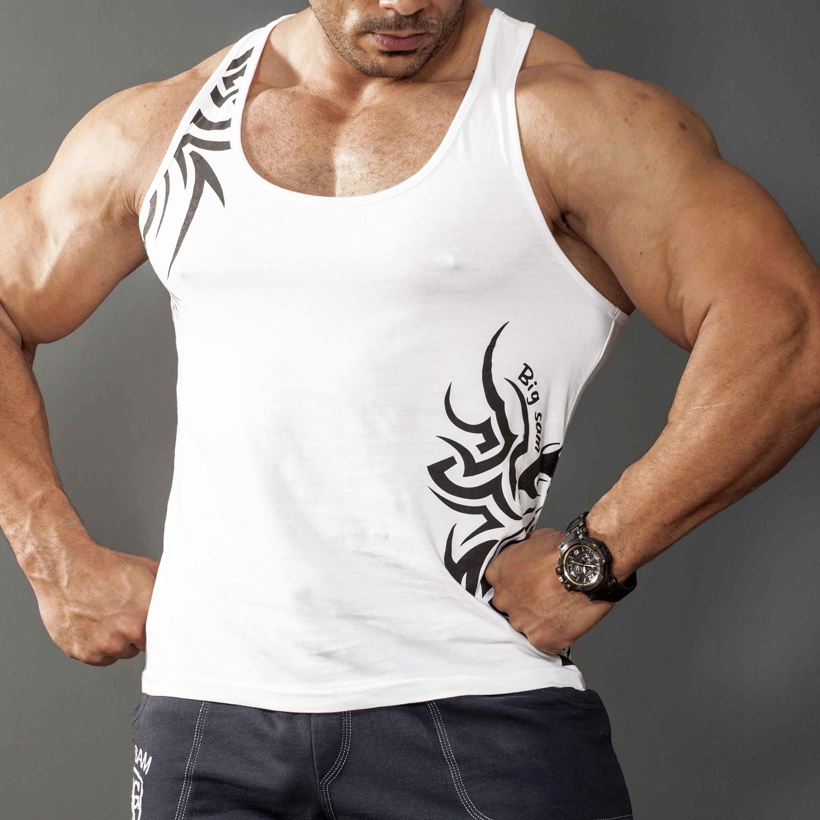 BIG SM EXTREME SPORTSWEAR muscle shirt tank top armpit shirt bodybuilding 2036 gallery