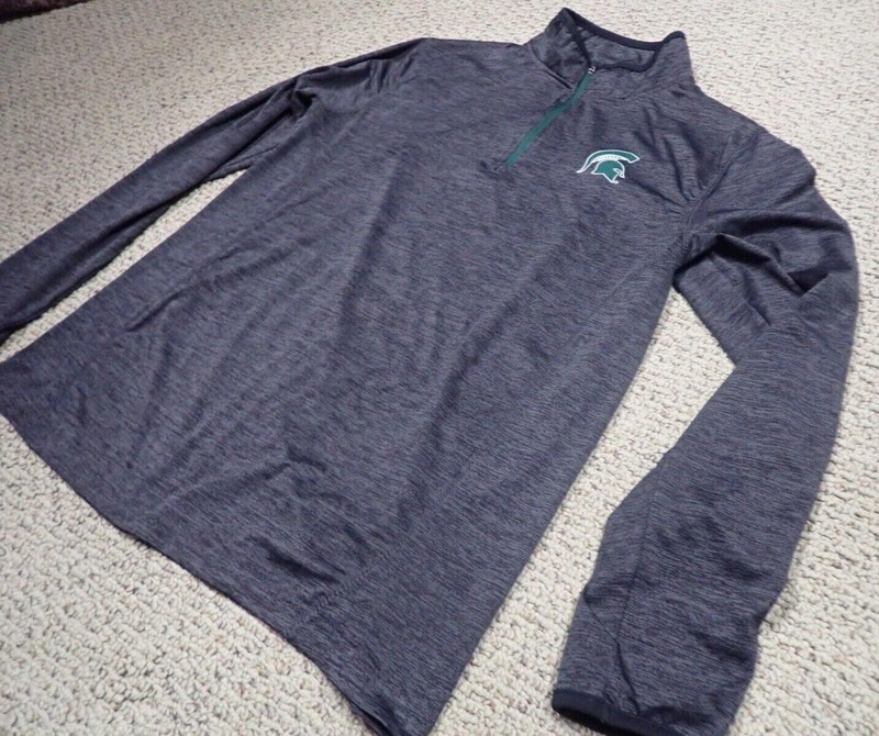 Colosseum Michigan State Spartans Pullover Mens Small Gray Excellent 1/4 Zip Top gallery