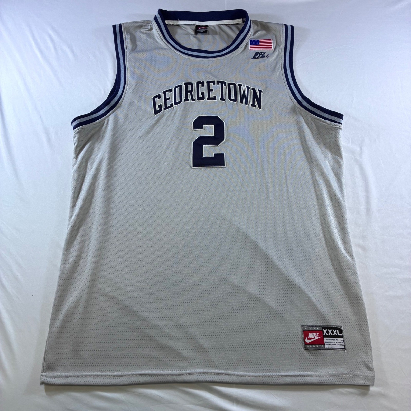 Nike Georgetown Hoyas Mac McClung #2 Basketball Jersey Grey XXXL Big East Mens gallery
