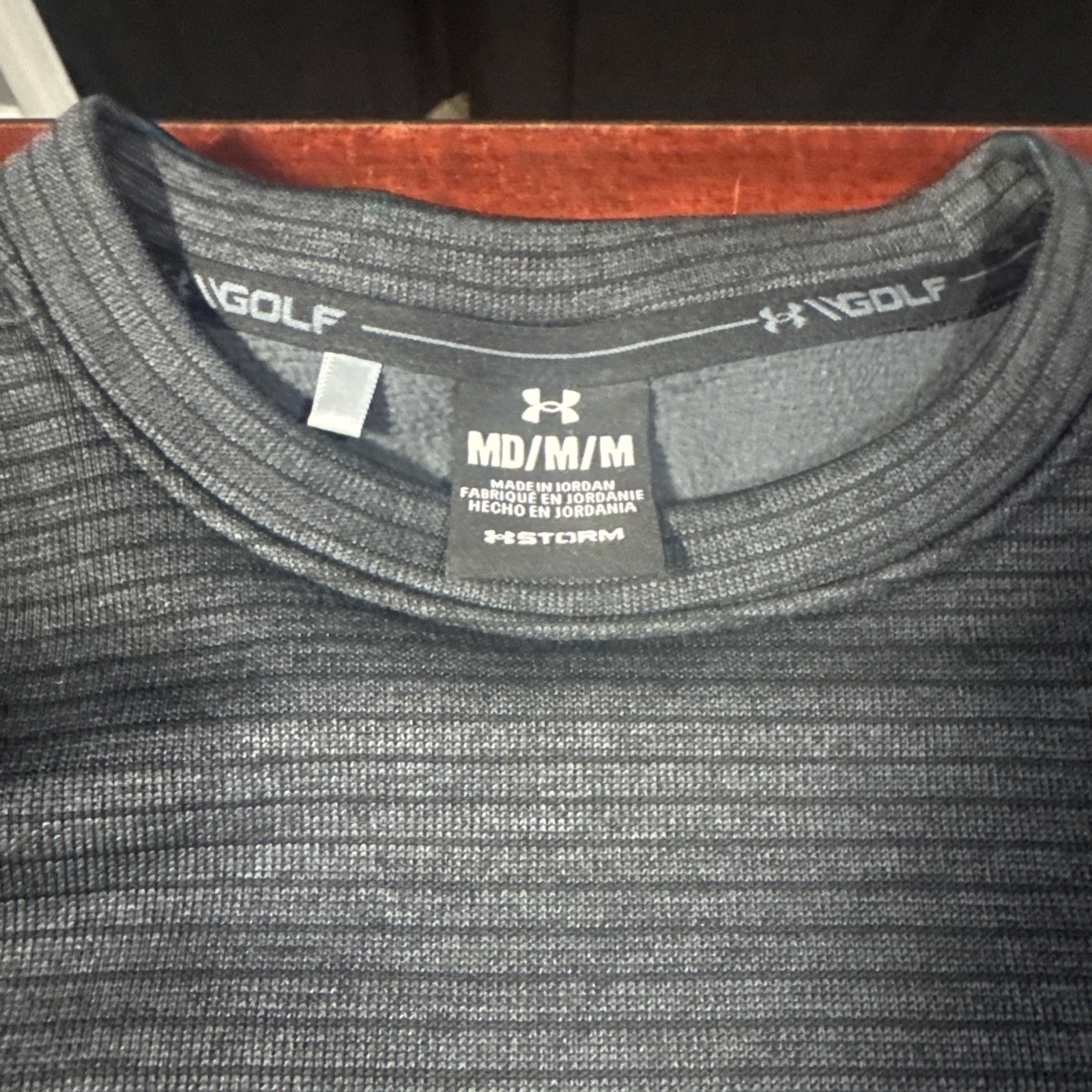 Under Armour Golf Men's UA Storm Sweater Fleece Pullover Cold Gear Crew Size M gallery