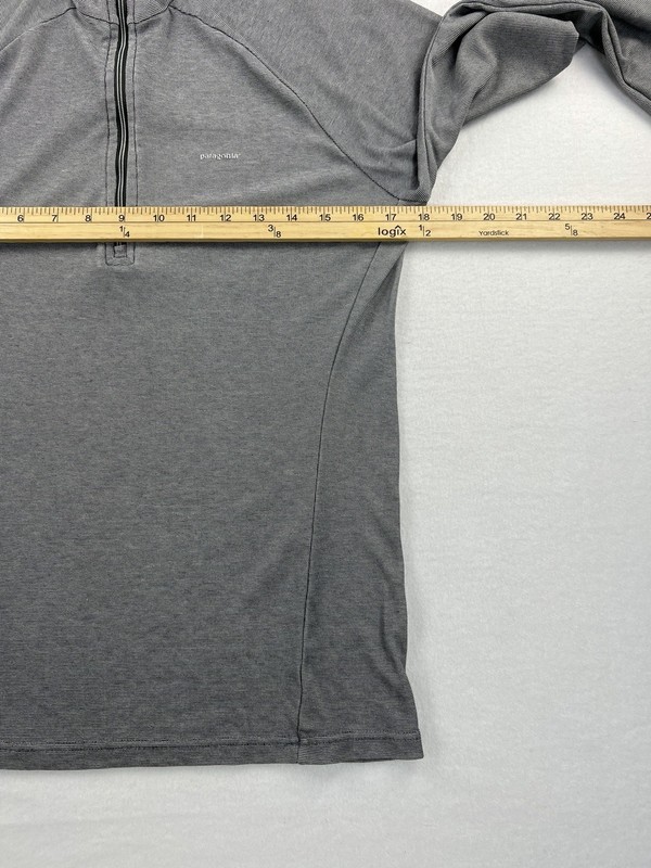 Patagonia Mens Capilene 2 Lightweight Gray Long Sleeve 1/4 Zip Pullover Size S gallery