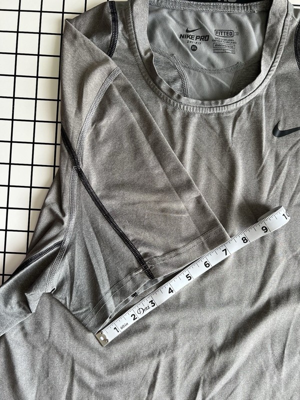 Nike Pro Vented Fitted Dri-FIT Training Shirt 703104 Gray Men’s Size XL gallery