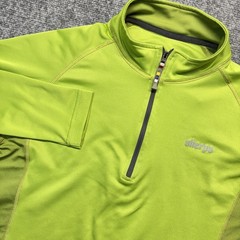 Sherpa Adventure Gear Pullover Mens Large Green 1/4 Zip Long Sleeve Kayaking