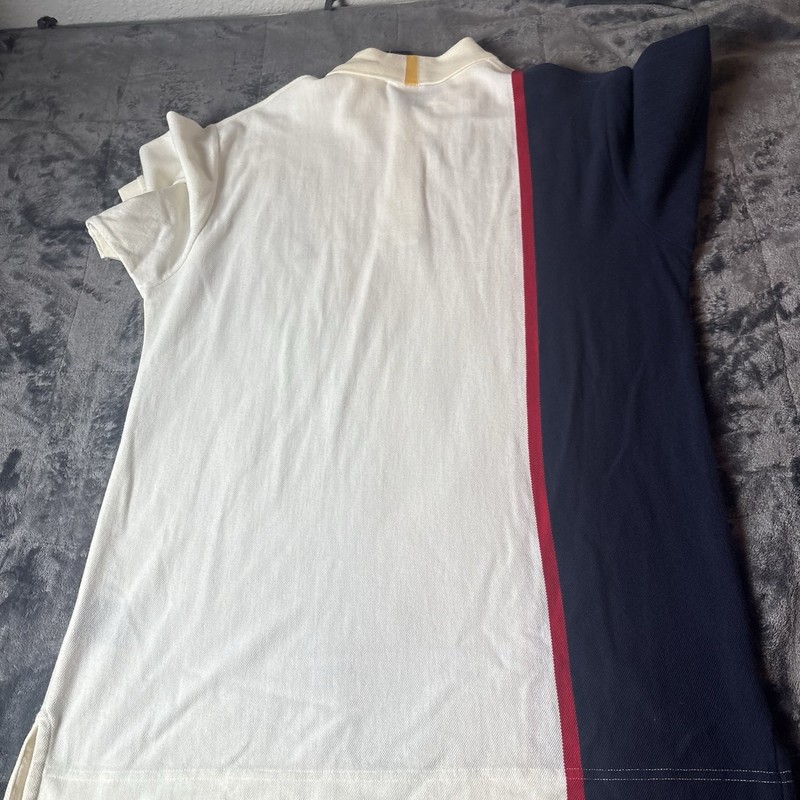 VTG Nautica Navy/Red/Cream NWT Buttons Embroidered Logo Size SM gallery