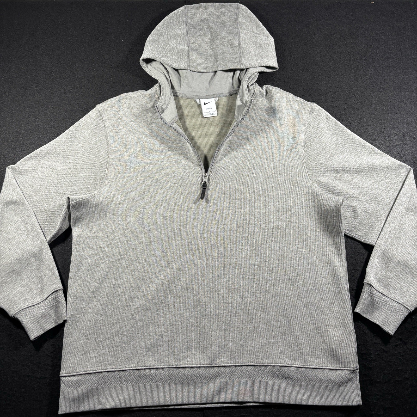 Nike Dri-Fit Red Golf 1/4 Zip Hooded Pullover Hoodie Men's Large gallery