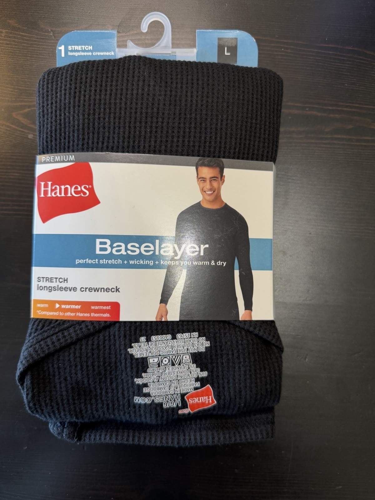 Hanes premium base layer long Sleeve Shirt Size large # 198 gallery