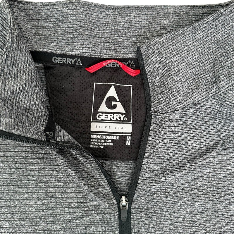 Gerry 1/4 Zip Pullover Men's Medium Gray Performance Golf Shirt Activewear gallery