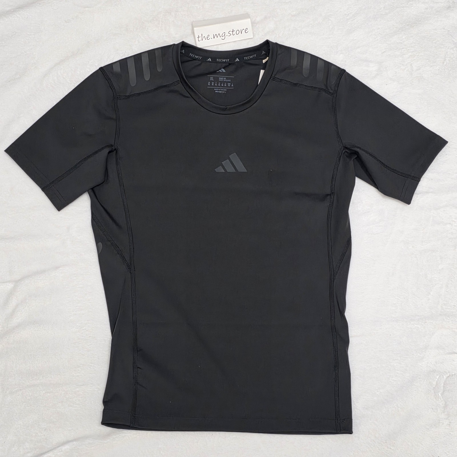 Adidas Rheon Techfit Control Training Tee Compression Shirt Mens XL Black JI5696 gallery
