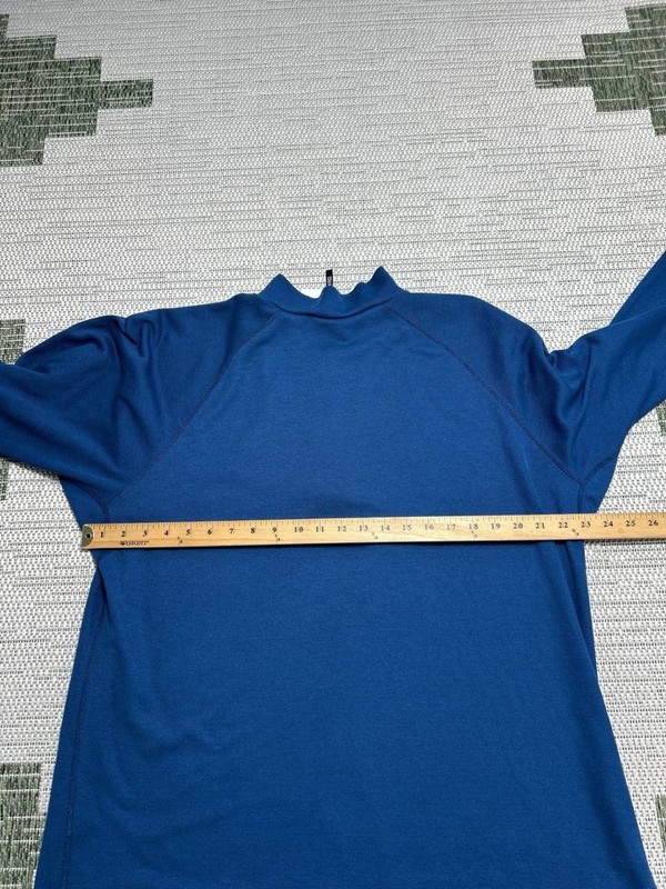 The North Face Pullover Top Mens XL Blue Knit Quarter Zip Mock Neck Warm Winter gallery