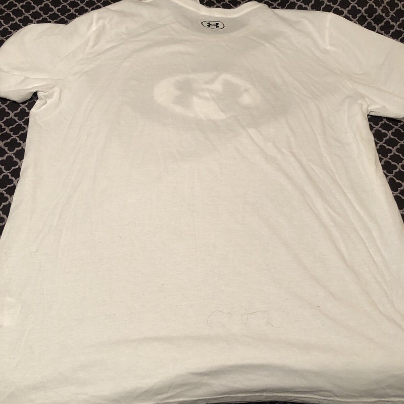 Under Armour Mens Football Iced Out White T-Shirt Sz 2XL Short Sleeve V22 gallery