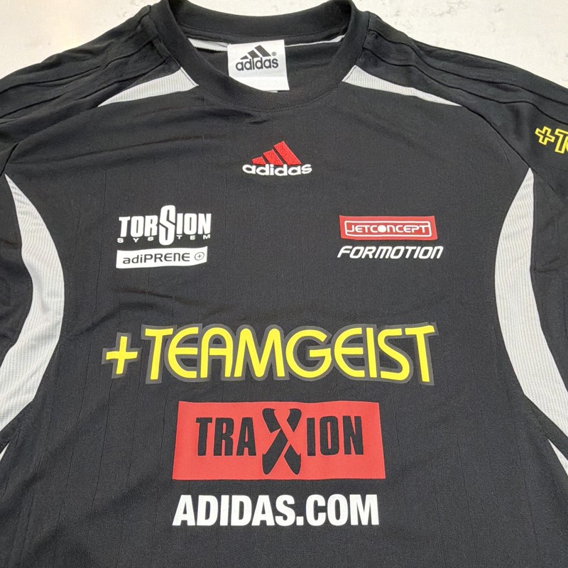 adidas Teamgeist Traxxion Racing #3 Men's S Black Short Sleeve Jersey Tee gallery