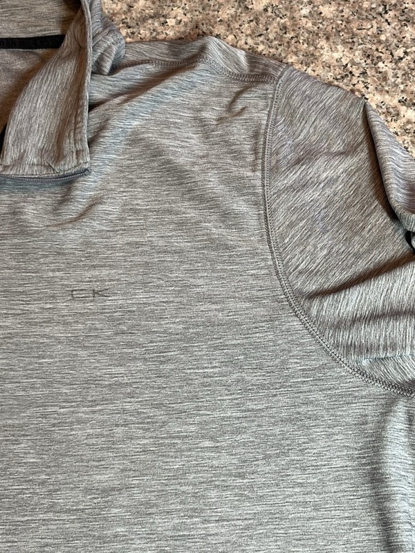 Calvin Klein Performance Lightweight 1/4 Zip Gray Men’s Size XL gallery