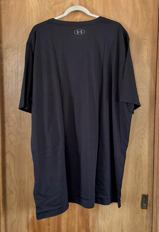 Under Armour Men's UA Left Chest Logo Short Sleeve T Shirt Tee Black Sz 4XLT NWT gallery