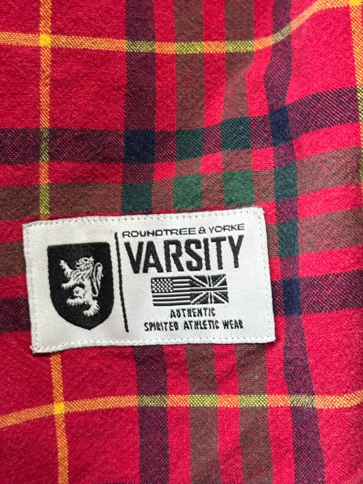 Roundtree & York Varsity Men's Long Sleeve Shirt- Size: XL - Color: Red Plaid gallery