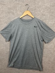Nike Dri Fit Short Sleeve Activewear T-Shirt Gray and Black Men’s Size L